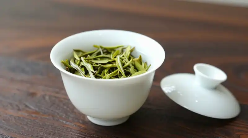Soft morning light illuminates bright tea in a delicate porcelain vessel